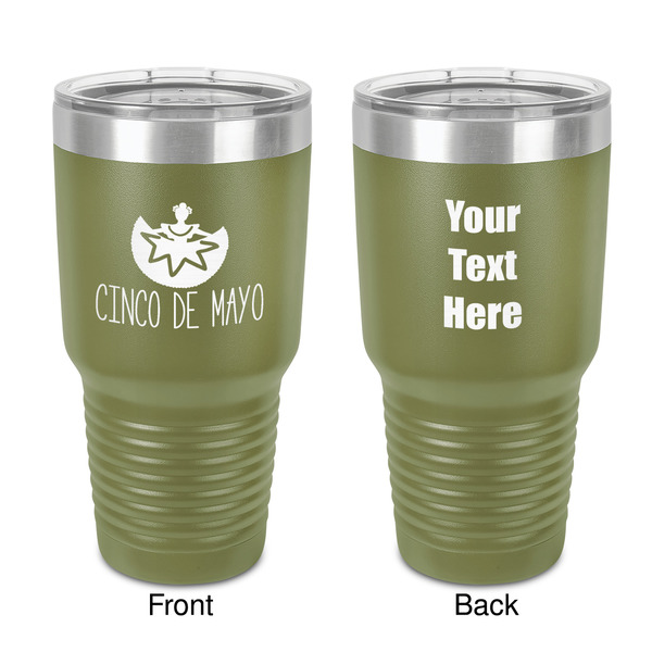 Custom Cinco De Mayo 30 oz Stainless Steel Tumbler - Olive - Double-Sided