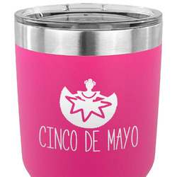 Cinco De Mayo 30 oz Stainless Steel Tumbler - Pink - Double Sided
