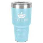 Cinco De Mayo 30 oz Stainless Steel Tumbler - Teal - Single-Sided