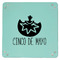 Cinco De Mayo 9" x 9" Teal Leatherette Snap Up Tray - APPROVAL