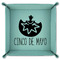 Cinco De Mayo 9" x 9" Teal Leatherette Snap Up Tray - FOLDED