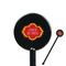 Cinco De Mayo Black Plastic 5.5" Stir Stick - Round - Closeup