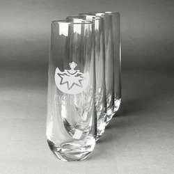 Cinco De Mayo Champagne Flute - Stemless Engraved - Set of 4