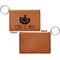 Cinco De Mayo Cognac Leatherette Keychain ID Holders - Front Apvl