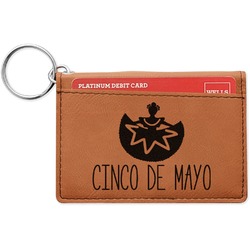 Cinco De Mayo Leatherette Keychain ID Holder - Double Sided (Personalized)