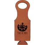 Cinco De Mayo Leatherette Wine Tote (Personalized)