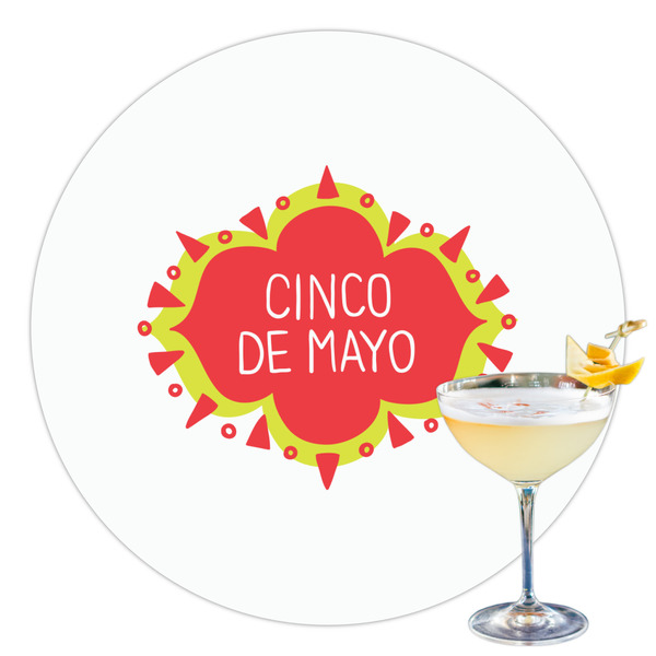 Custom Cinco De Mayo Printed Drink Topper - 3.5"