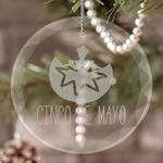 Cinco De Mayo Engraved Glass Ornament