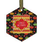 Cinco De Mayo Flat Glass Ornament - Hexagon