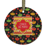 Cinco De Mayo Flat Glass Ornament - Round