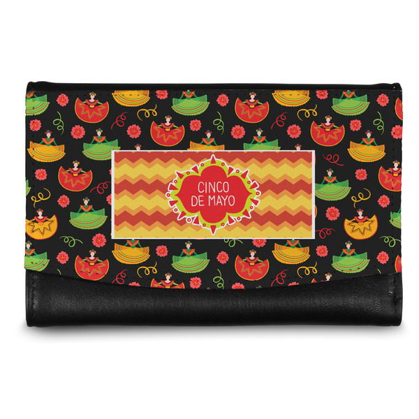 Custom Cinco De Mayo Genuine Leather Women's Wallet - Small