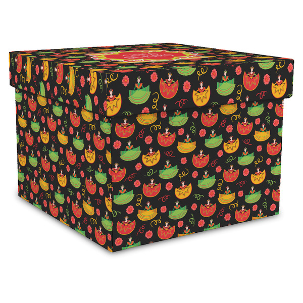 Custom Cinco De Mayo Gift Box with Lid - Canvas Wrapped - X-Large