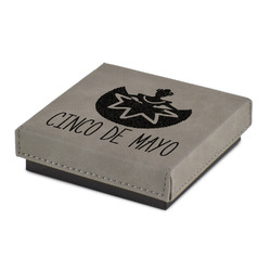 Cinco De Mayo Jewelry Gift Box - Engraved Leather Lid