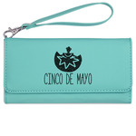 Cinco De Mayo Ladies Leatherette Wallet - Laser Engraved- Teal