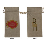 Cinco De Mayo Large Burlap Gift Bag - Front & Back