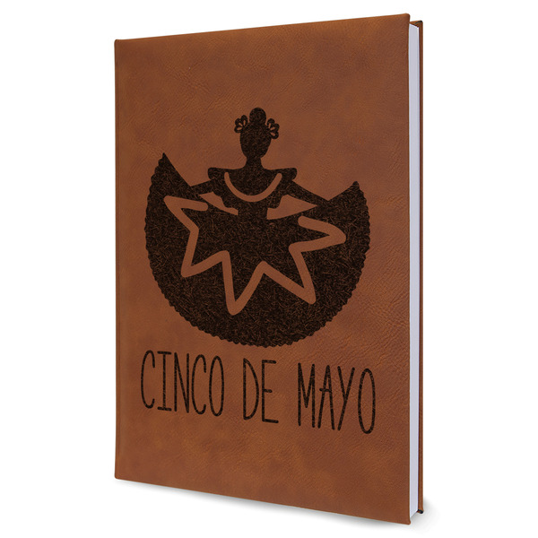 Custom Cinco De Mayo Leather Sketchbook - Large - Single Sided