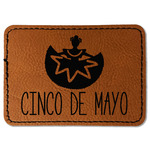 Cinco De Mayo Faux Leather Iron On Patch - Rectangle