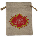 Cinco De Mayo Medium Burlap Gift Bag - Front