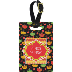 Cinco De Mayo Plastic Luggage Tag - Rectangular