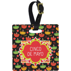 Cinco De Mayo Plastic Luggage Tag - Square