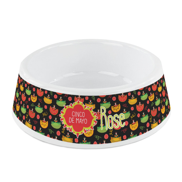 Custom Cinco De Mayo Plastic Dog Bowl - Small