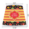 Cinco De Mayo Poly Film Empire Lampshade - Dimensions