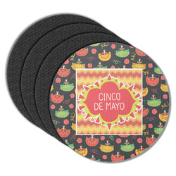 Cinco De Mayo Round Rubber Backed Coasters - Set of 4