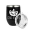 Cinco De Mayo Stainless Wine Tumblers - Black - Single Sided - Alt View