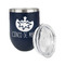 Cinco De Mayo Stainless Wine Tumblers - Navy - Single Sided - Alt View