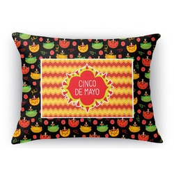 Cinco De Mayo Rectangular Throw Pillow Case - 12"x18" (Personalized)