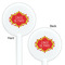 Cinco De Mayo White Plastic 5.5" Stir Stick - Double Sided - Round - Front & Back