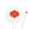 Cinco De Mayo White Plastic 5.5" Stir Stick - Round - Closeup