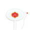 Cinco De Mayo White Plastic 7" Stir Stick - Oval - Closeup