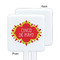 Cinco De Mayo White Plastic Stir Stick - Single Sided - Square - Approval