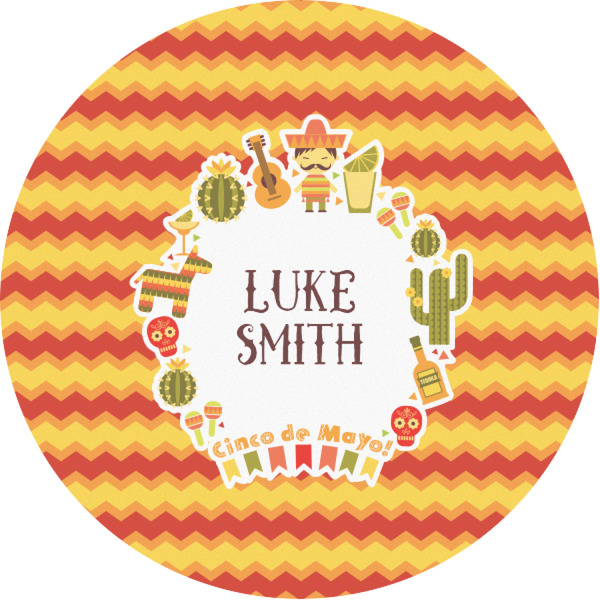 Custom Fiesta - Cinco de Mayo Multipurpose Round Labels - 1" (Personalized)