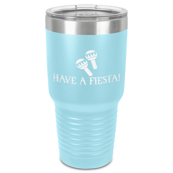 Custom Fiesta - Cinco de Mayo 30 oz Stainless Steel Tumbler - Teal - Single-Sided (Personalized)