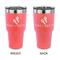 Fiesta - Cinco de Mayo 30 oz Stainless Steel Ringneck Tumblers - Coral - Double Sided - APPROVAL