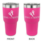 Fiesta - Cinco de Mayo 30 oz Stainless Steel Tumbler - Pink - Double Sided (Personalized)