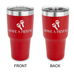 Fiesta - Cinco de Mayo 30 oz Stainless Steel Tumbler - Red - Double Sided (Personalized)