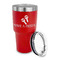 Fiesta - Cinco de Mayo 30 oz Stainless Steel Ringneck Tumblers - Red - LID OFF