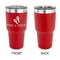 Fiesta - Cinco de Mayo 30 oz Stainless Steel Ringneck Tumblers - Red - Single Sided - APPROVAL