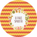 Fiesta - Cinco de Mayo Multipurpose Round Labels - 5" (Personalized)