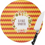 Fiesta - Cinco de Mayo Round Glass Cutting Board - Small (Personalized)