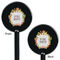 Fiesta - Cinco de Mayo Black Plastic 5.5" Stir Stick - Double Sided - Round - Front & Back