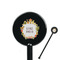 Fiesta - Cinco de Mayo Black Plastic 5.5" Stir Stick - Round - Closeup