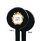 Fiesta - Cinco de Mayo Black Plastic 7" Stir Stick - Single Sided - Round - Front & Back