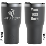 Fiesta - Cinco de Mayo RTIC Tumbler - Black - Engraved Front & Back (Personalized)