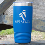 Fiesta - Cinco de Mayo 20 oz Stainless Steel Tumbler - Royal Blue - Double Sided (Personalized)