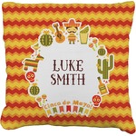 Fiesta - Cinco de Mayo Faux-Linen Throw Pillow 20" (Personalized)