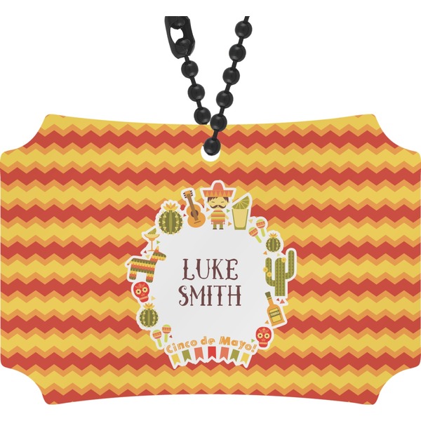 Custom Fiesta - Cinco de Mayo Rear View Mirror Ornament (Personalized)